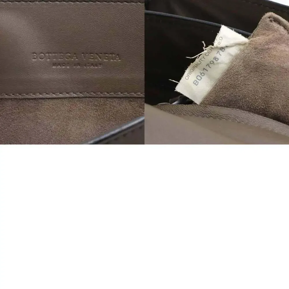 BOTTEGA VENETA Black Leather Intrecciato Clutch Bag